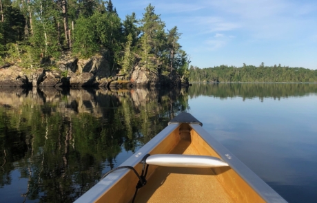 Canoe on a calm lake